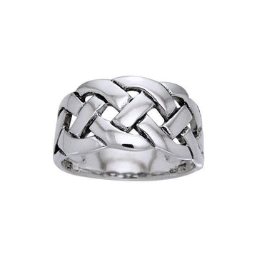 Bold Braided Celtic Knot Sterling Silver Ring TRI533 - Jewelry